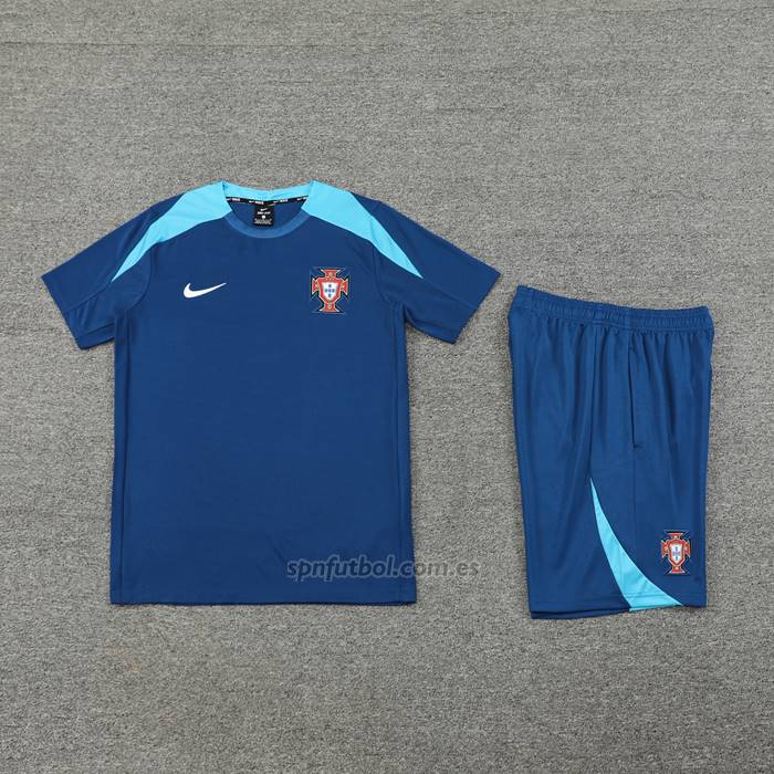 Chandal del Portugal Manga Corta 2024-2025 Azul - Pantalon Corto